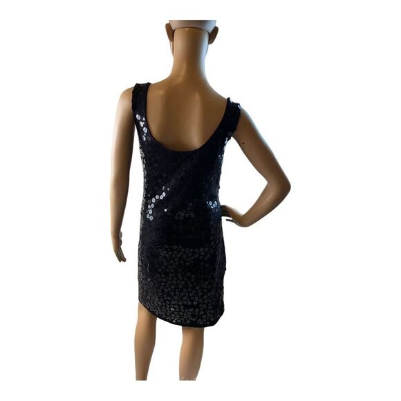 Worthington Women’s Black Sleeveless Sequin Knee Length Dress Size M. - Picture 6 of 16